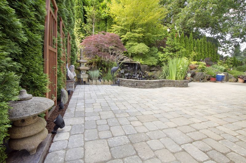 Paver patio with detailed edging